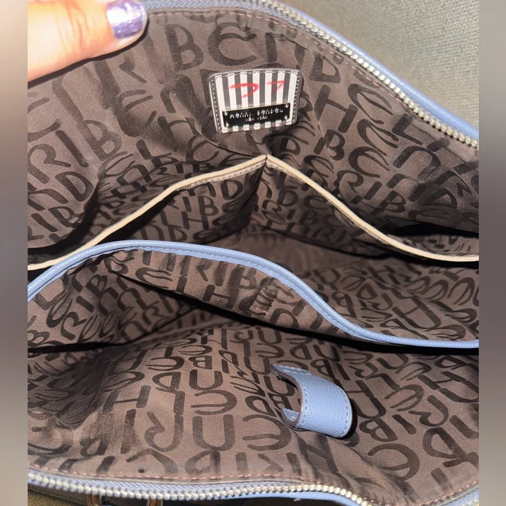 HENRI BENDEL WEST 57TH BRIEFCASE LAPTOP BAG W STRAP BLUE